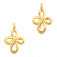 Colgantes metálicos DQ infinito doble Dorado (sin níquel)