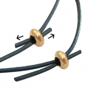 Abalorios de cierre deslizante met&aacute;licos DQ 8x4mm bronce viejo (sin n&iacute;quel)