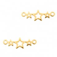 Colgantes metálicos DQ entrepieza estrellas Oro (sin níquel)