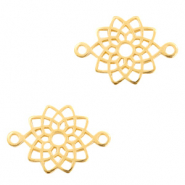 Colgantes metálicos DQ entrepieza mándala Dorado (sin níquel)