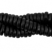 Abalorios de cerámica griega DQ 6mm Negro