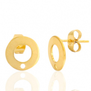 Pendientes Acero Inox 10mm con anilla Dorado