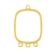 Colgantes metálicos DQ entrepieza con 3 ojos Dorado (sin níquel)