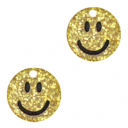 Colgantes Plexx smiley Dorado glitter
