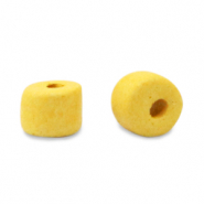 Abalorios de cerámica griega DQ5mm Amarillo cálido
