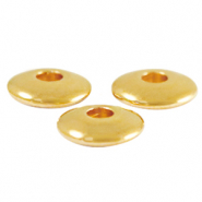 Abalorios met&aacute;licos DQ disco 6mm Dorado (sin n&iacute;quel)