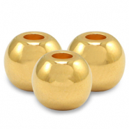 Abalorios met&aacute;licos DQ 5mm Dorado (sin n&iacute;quel)