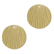 Colgantes met&aacute;licos DQ 21mm Dorado (sin n&iacute;quel)