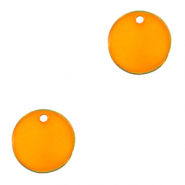 Colgantes metálicos DQ 10mm Dorado-naranja neón (sin níquel)