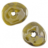 Abalorios de cerámica griega DQ dona Verde oliva