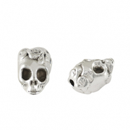 Abalorios met&aacute;licos DQ calavera Plata vieja (sin n&iacute;quel)