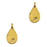 Colgantes metálicos DQ gota Dorado (sin níquel)