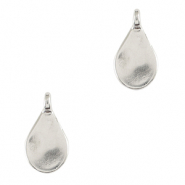 Colgantes metálicos DQ gota Plata vieja (sin níquel)