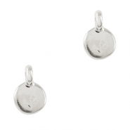 Colgantes metálicos DQ irregular Plata vieja (sin níquel)