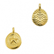 Colgantes metálicos DQ estrella de mar Dorado (sin níquel)