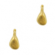 Colgantes metálicos DQ concha Dorado (sin níquel)