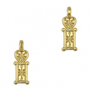 Colgantes met&aacute;licos DQ coraz&oacute;n Dorado (sin n&iacute;quel)