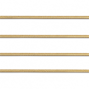 Fornituras Acero Inox cadena jasseron serpiente Dorado