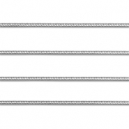Fornituras Acero Inox cadena jasseron serpiente Plateado