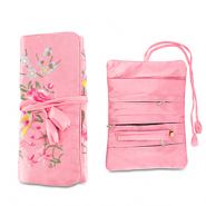 Estuche de joyas para viaje con flores Rosa