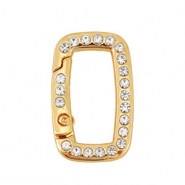 Fornituras coloridas anilla de llavero rectángulo Dorado