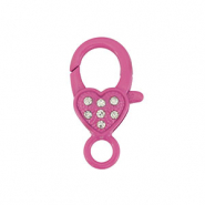 Fornituras coloridas mosquetón corazón Rosado magenta