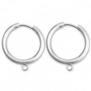 Pendientes Criolla Acero Inox con anilla 23mm  Plata