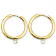 Pendientes Criolla Acero Inox con anilla 19mm  Dorado