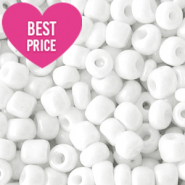 Rocallas de cristal 6/0 (4mm) Blanco