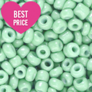 Rocalla cristal 8/0 (3mm) Verde reto&ntilde;o de primavera