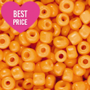 Rocalla cristal 12/0 (2mm) Naranja c&iacute;trica