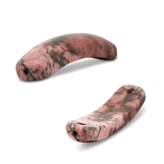 Entrepiezas de piedra natural Rodonita Rosa-marrón-negro