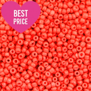 Rocalla cristal 12/0 (2mm) Rojo coral neón