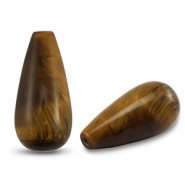 Piedras Naturales abalorios Ojo de tigre gota Marrón dorado