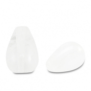 Piedras Naturales abalorios Vidrio gota Blanco