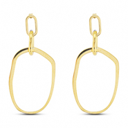 Pendientes Acero Inox irregular Dorado