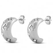 Pendientes Acero Inox Plateado