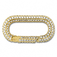 Metal TQ latón cierre óvalo Dorado