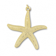 Metal TQ latón colgante estrella de mar Dorado