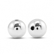 Abalorios met&aacute;licos redondos 12mm Plateado met&aacute;lico