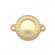 BY31&reg; Entrepieza Acero Inox con engaste para SS34 base plana Dorado