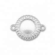 BY31&reg; Entrepieza Acero Inox con engaste para SS34 base plana Plateado