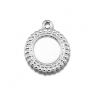 BY31&reg; Colgantes Acero Inox con engaste para SS34 base plana Plateado