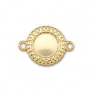 BY31&reg; Entrepieza Acero Inox con engaste para SS30 base plana Dorado