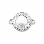 BY31&reg; Entrepieza Acero Inox con engaste para SS30 base plana Plateado