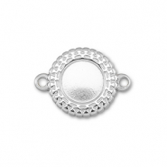 BY31&reg; Entrepieza Acero Inox con engaste para SS20 base plana Plateado