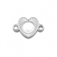 BY31&reg; Entrepieza Acero Inox con engaste para SS16 base plana Plateado