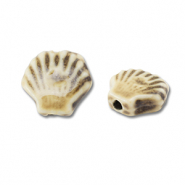 Abalorios de cerámica concha Marrón claro