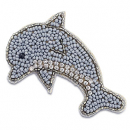 Broches delfín Gris-plateado