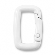 Fornituras coloridas de llavero rectángulo Blanco